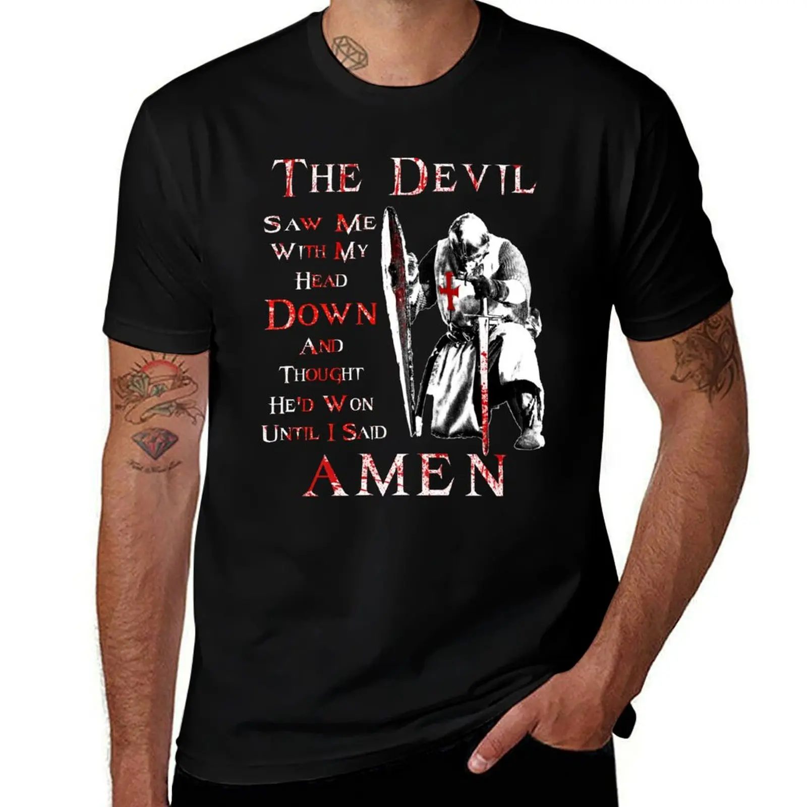 

The Devil Saw Me T-Shirt graphics Aesthetic clothing tees clothes black t shirts for men