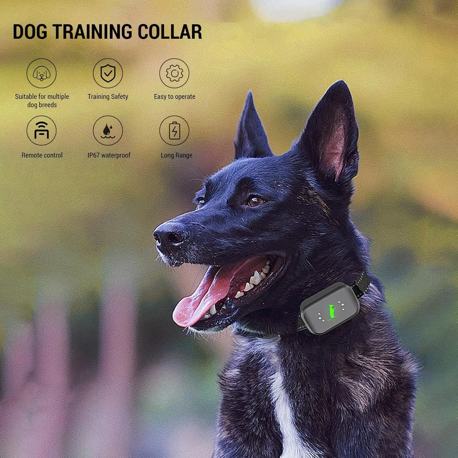 Dog Training Device Barking Stopper Smart Waterproof Electric Shock Training Pet Rechargeable Remote Control Collar Pet Supplies