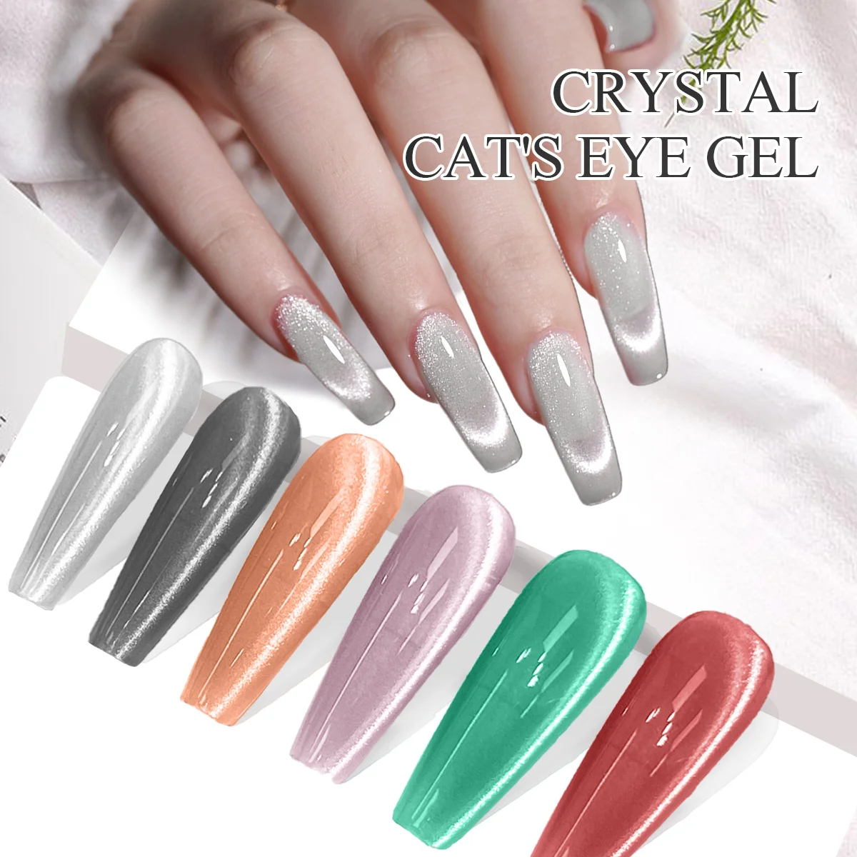 VOKY 2-delige langdurige magische magnetische Cat-Eye nagelgelset, geschikt voor het genieten van manicure op salonniveau thuis