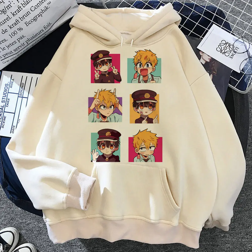 Toilet Bound Hanako Kun felpa con cappuccio Y2K streetwear inverno tessuto morbido giapponese hoddie pullover fantasia tessuto morbido manga comico