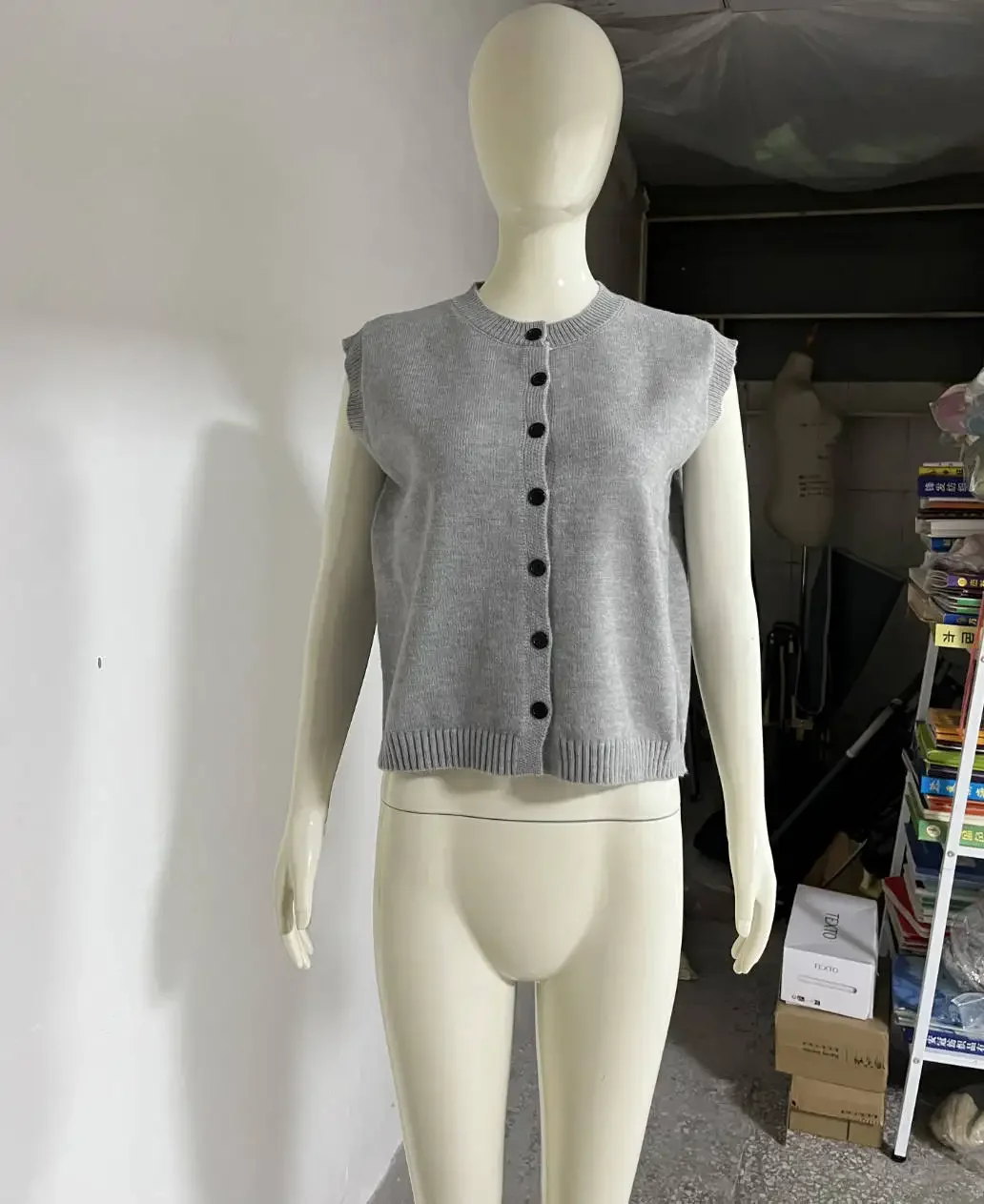 Cardigan à simple boutonnage pour femme, style Maillard, col rond, couleur unie, Y2p, nouveau