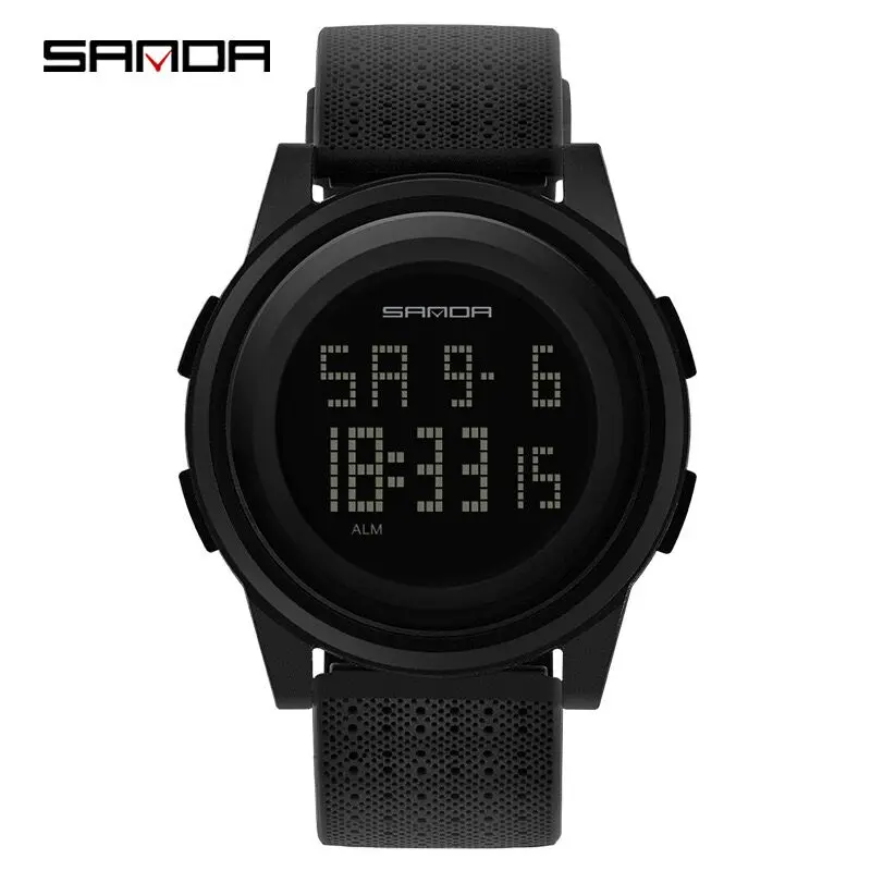 SANDA Brand Luxury 9mm Super Slim Sport Watch Men Electronic LED Digital Wrist Watches For Men Male Clock Relogio Masculino