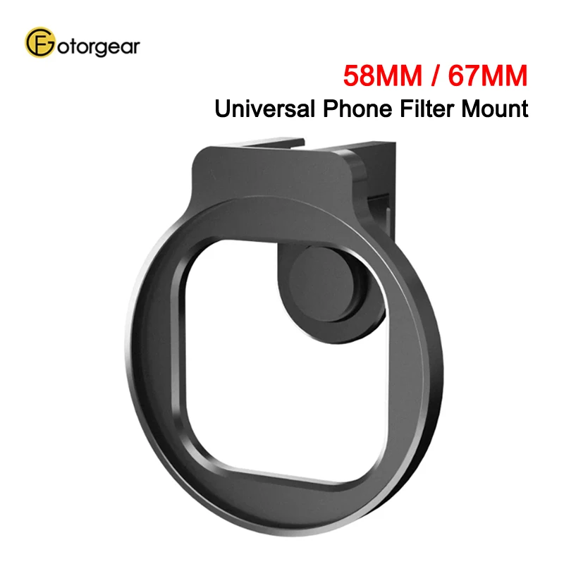 Fotorgear Universal Phone Clip 58mm/67mm Phone Filter Mount for All Smartphones Lens Adapter Phone Clip