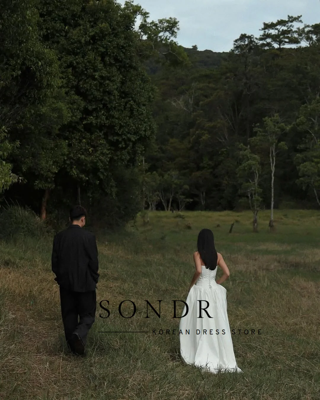Sondr vestidos de casamento coreanos ao ar livre sessão de fotos personalizado uma linha sem alças vestido de noiva simples e elegante vestidos de auto-casamento