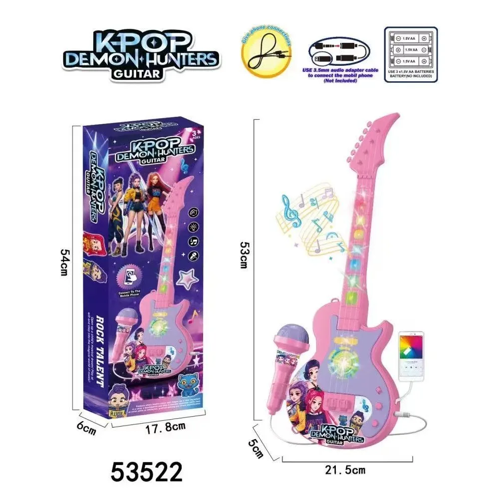 Kpop Demon Muziekmicrofoon Kinderspeelgoed met lichtmicrofoon Kan liedjes spelen Speelgoed Halloween- en kerstcadeaus voor kinderen