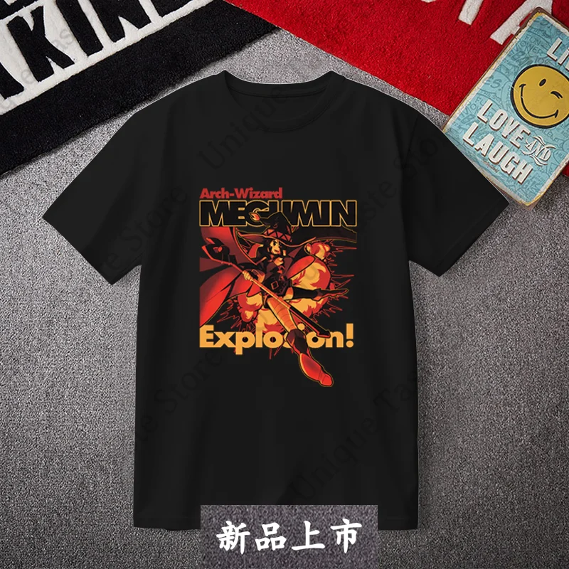 ‌KonoSuba Gods Blessing On This Wonderful World T Shirt Megumin Yunyun Graphic Print T-shirt Cotton Soft Short Sleeve Tee Tops