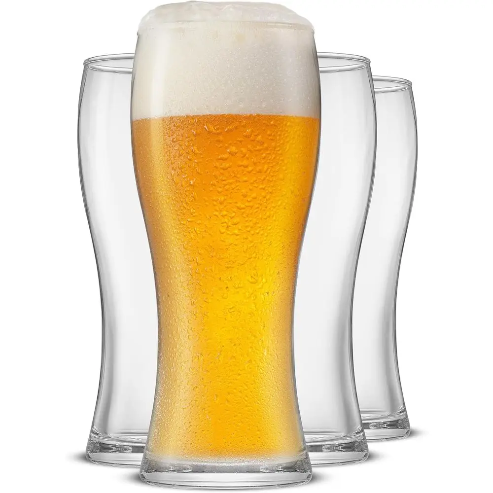 Set of 4 - 15.5oz R Glassware: Classic Pint, Pilsner, IPA Glasses for Men