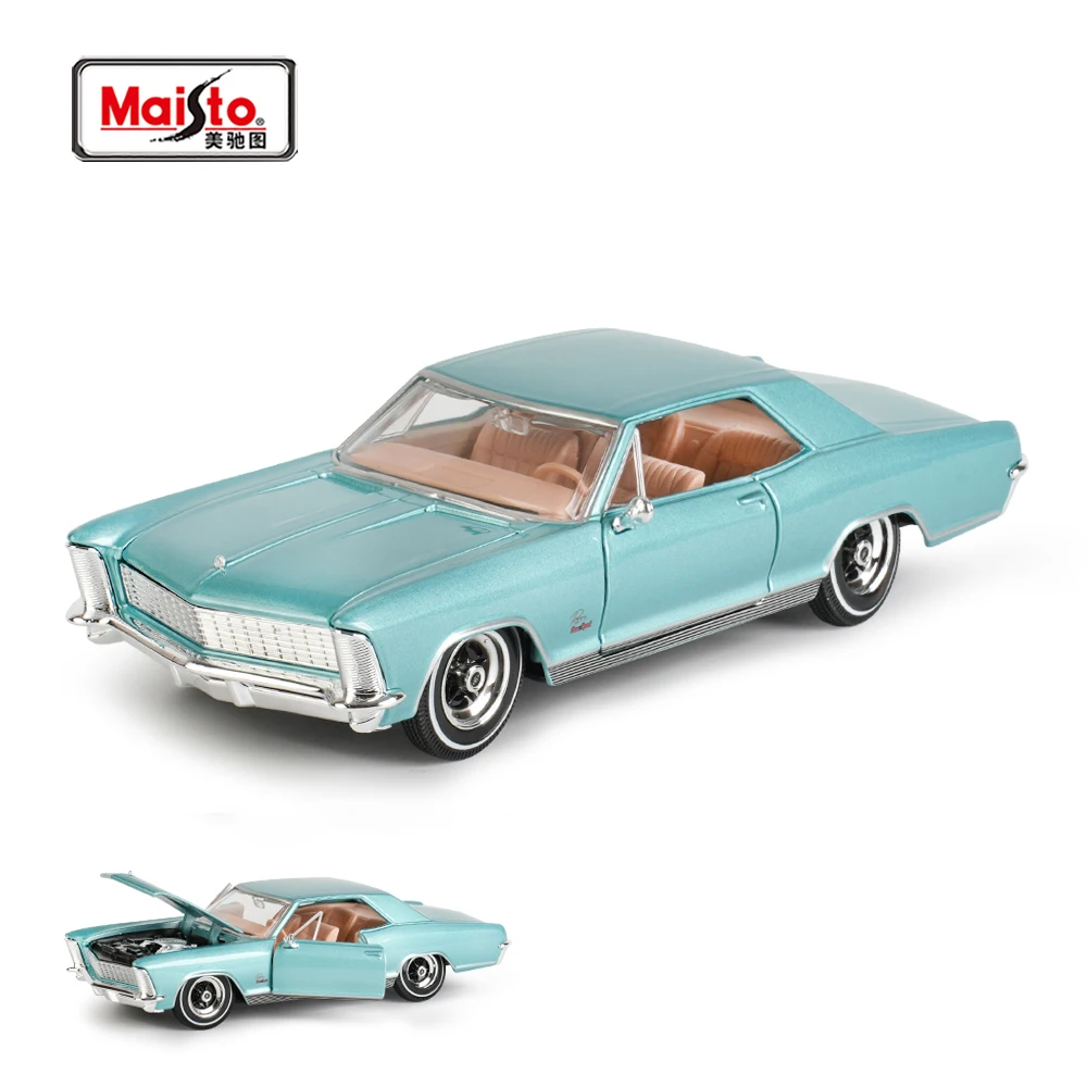 Maisto 1:26 Buick Riviera Gran Sport 1964 aleación clásico Luxy coche modelo Diecast Metal Retro coche antiguo vehículos modelo niños juguetes regalo