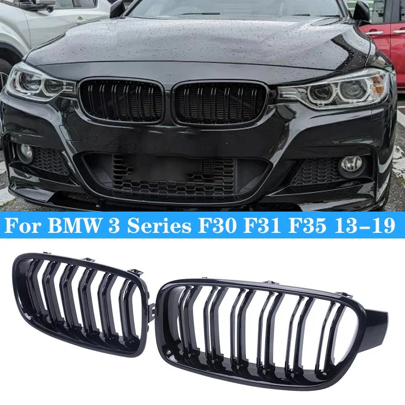 Frontstoßstangen-Nierengrill mit Doppelstreben, Sport-Kühlergrill für BMW 3er F30 F31 F35 2011-2019, Autozubehör, Nierenförmig, passend für BMW 3er F30, F31, F80, 320, 318, 330, 335, 340, 316