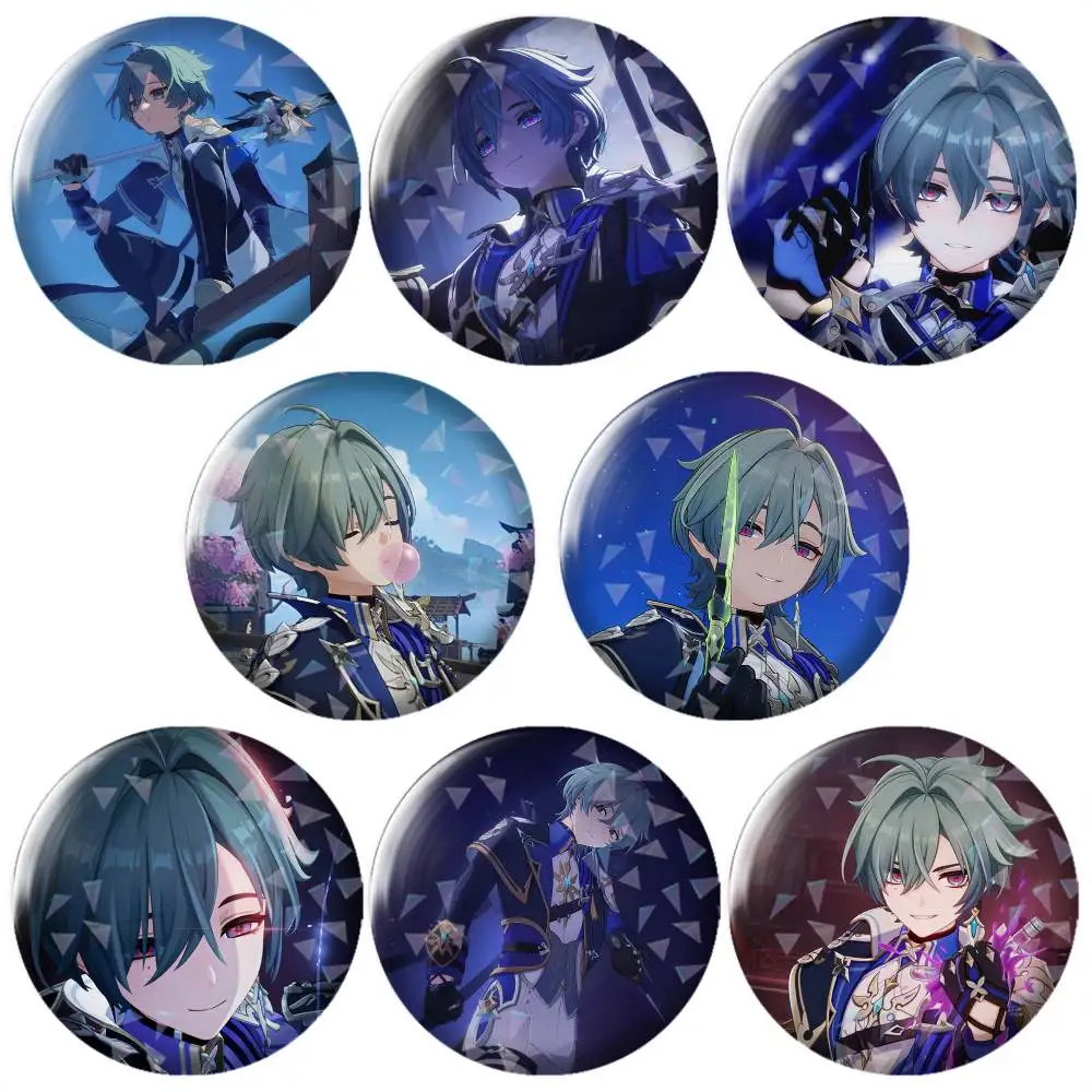 Genshin Impact Lohen Vice Captain-n Brooch Metal Decorative Brooch Pins for Backpack Clothes Jacket Accessories,Souvenir.