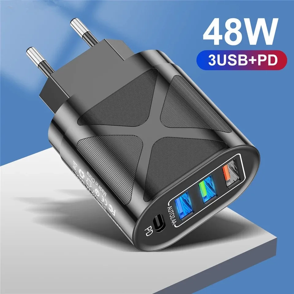 PD 48W USB Charger for Samsung S24 Xiaomi 14 Blackview BV8100 Motorola Moto G85 OnePlus Nord 4 Doogee T30 Max PD Chargers