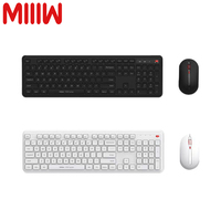 Newest MIIIW 3rd RF 2.4GHz Wireless Office Silent Keyboard Mouse Set 104 Keys Comfort For Windows PC Portable USB Keyboard