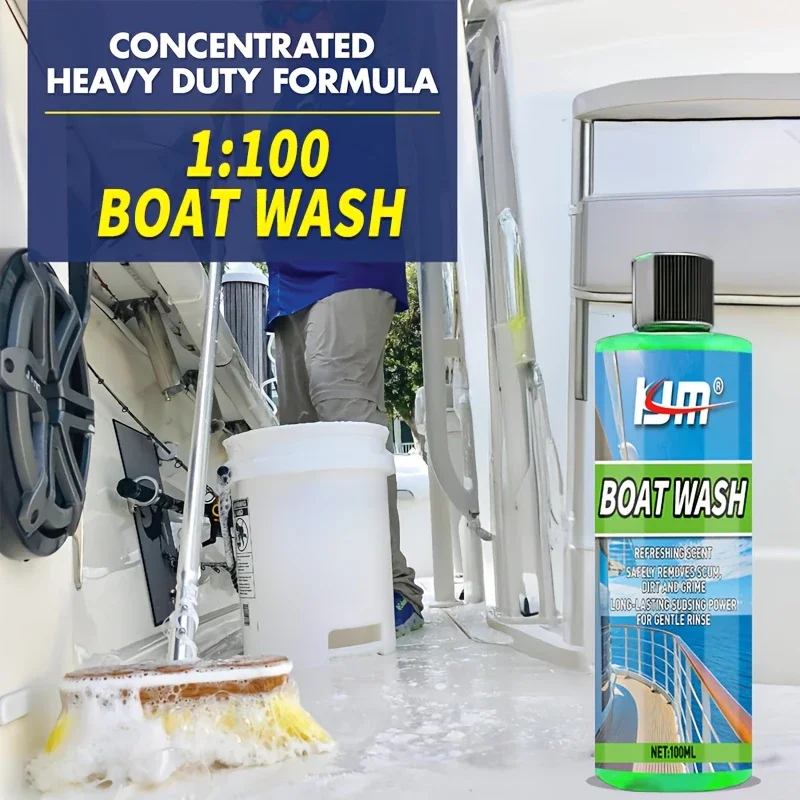 100 ml Marine Cleaning and Waxing Agent - 1:100 Ratio, Fast-Acting Formula, Easy to Clean, Long-Lasting Protection