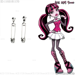 الوحش دراكولورا فستان عالي فتاة تأثيري الدعائم شعر مستعار مصاص دماء حقيبة زي الأسنان القرط زينة هالوين عيد الميلاد حفلة المكياج أفضل 12 ملابس دراكولورا عالية الوحش مبيعا - No9