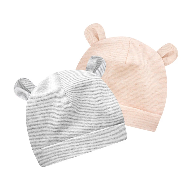 Baby hat 0-6 months newborn cotton fetal cap men\'s and women\'s babies fall and winter 2 pieces