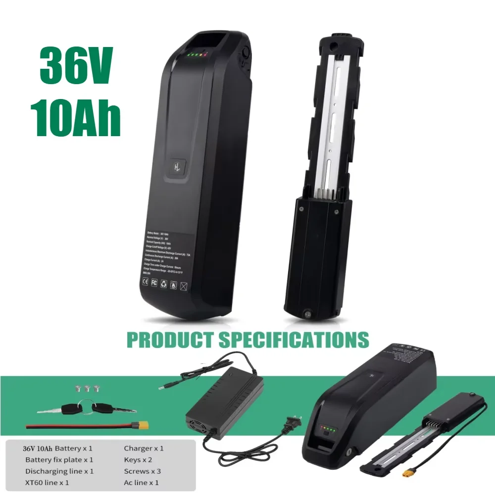 EU Voorraad 48V 250-1800WOriginal Hailong Batterij 10Ah 15Ah 20Ah voor Bafang BBS02 BBS03 BBSHD Motor Volledige Capaciteit Power Pack