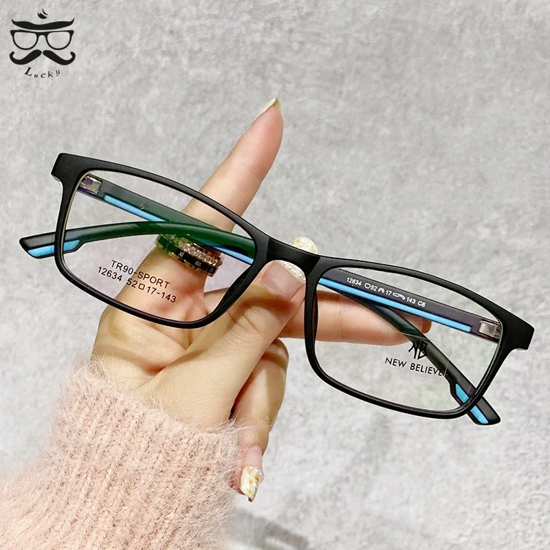 New Vintage Business Tr90 Ultra-light Glasses Men Women Square Frame Full Frame Glasses Optical Glasses Wholesale