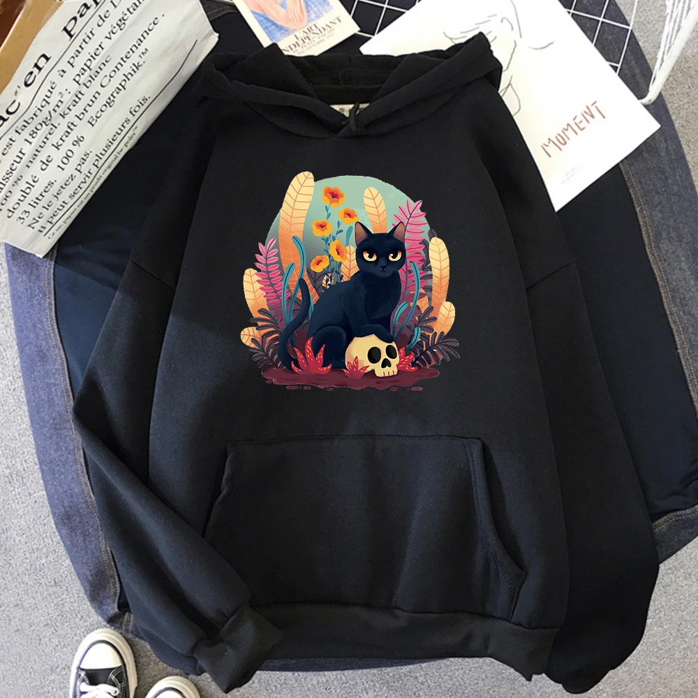 

2023 Cool Cat Animel Cartoon Manga Hoodie Mannen Oversize Hip Hop Hoodies Harajuku Casual Sweatshirts Heren Fleece