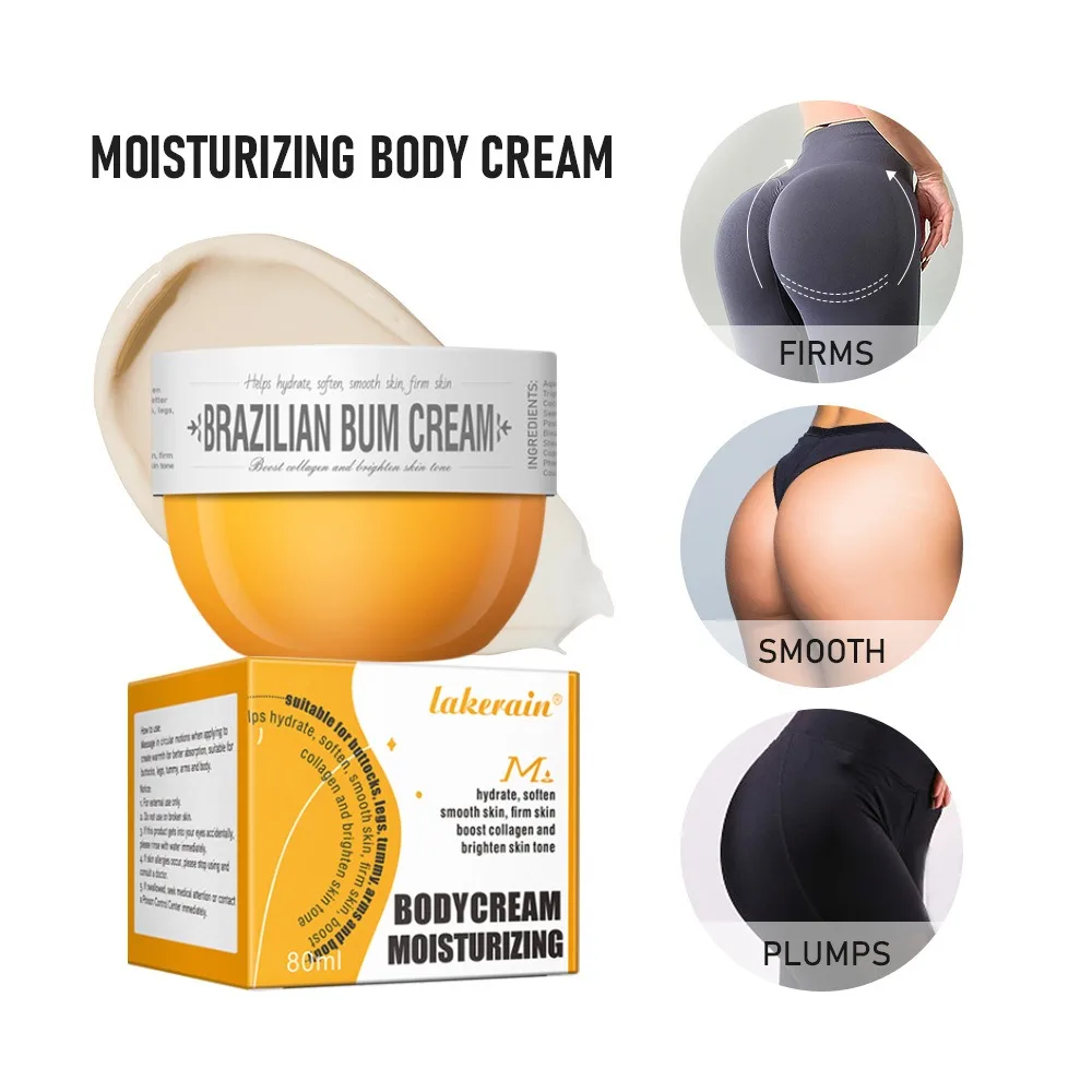 Bady Cream Hip Buttock Care Cream Moisturizing Firming Body Massager Gel Caramel Vanilla Floral ButtCare 80g