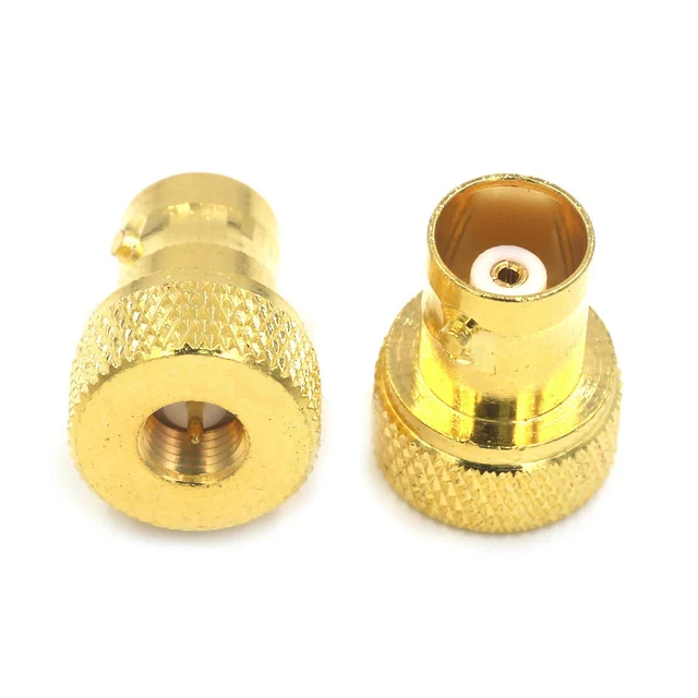 1Pcs Radio Frequency Adapter BNC (Q9) Female to SMA Male Adapter BNC/SMA-KJ Disc Nickel Plated