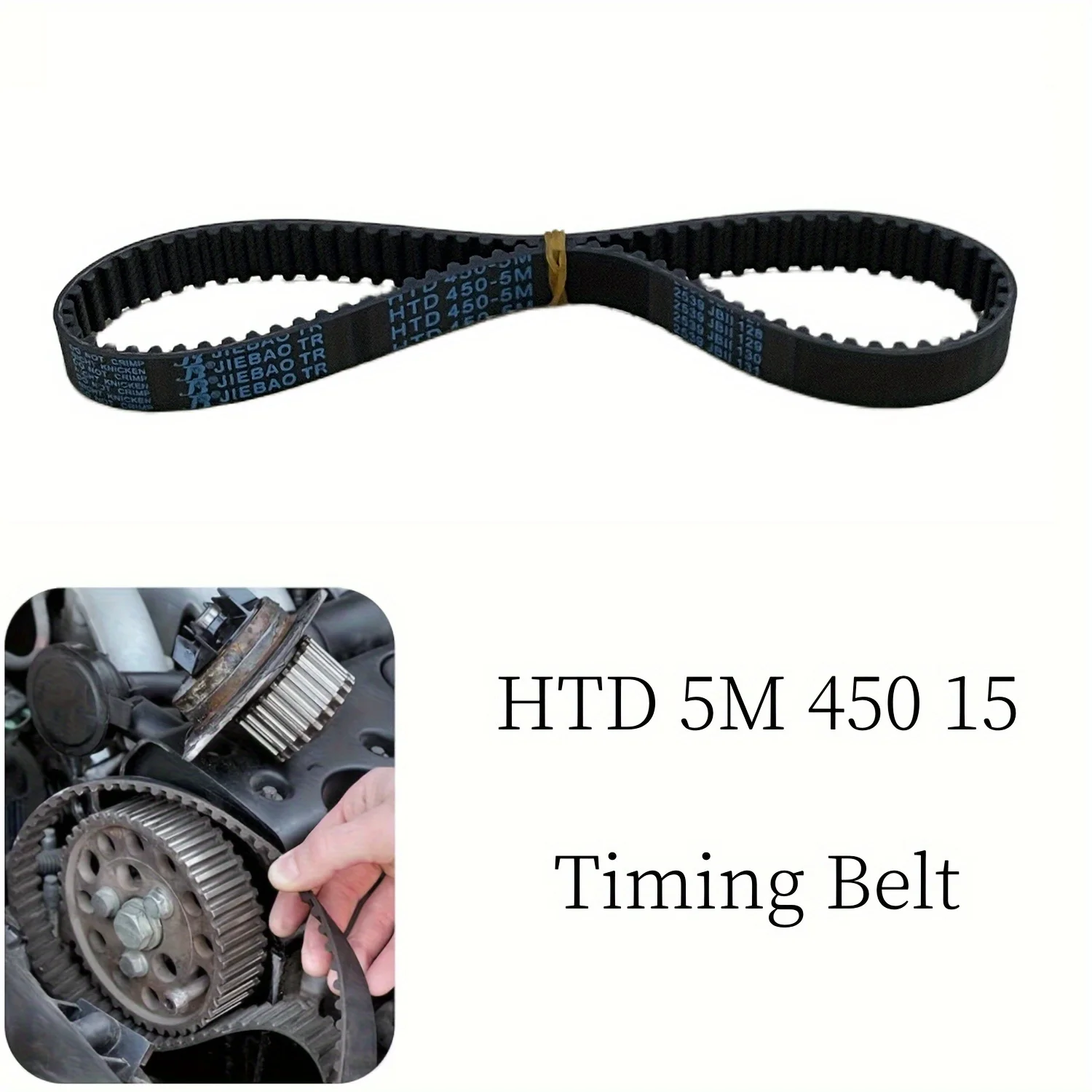 1PCS HTD 5M 450-15 Timing Belt 450mm 90 Teeth 15mm Width Rubber Synchronous Drive Belt for 3D Printer CNC