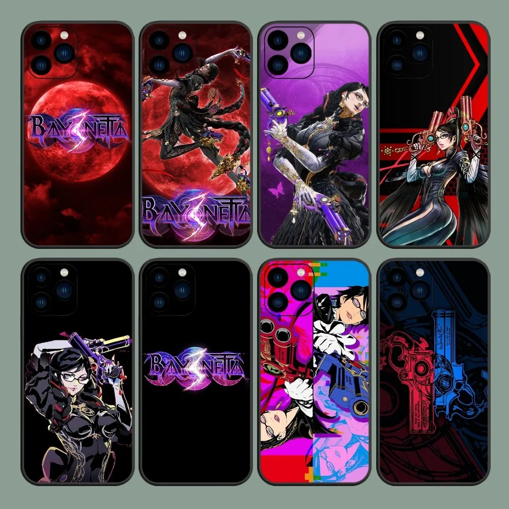 Game B-Bayonetta 3 Phone Case For iPhone 8 11 12 13 14 15 Mini X XR XS PRO MAX Plus Cover