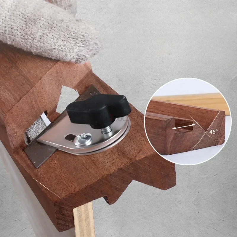 Adjustable V-shaped Woodworking Chamfering Planer Detachable and Replaceable Handheld Gypsum Board Trimming Woodworking Tool