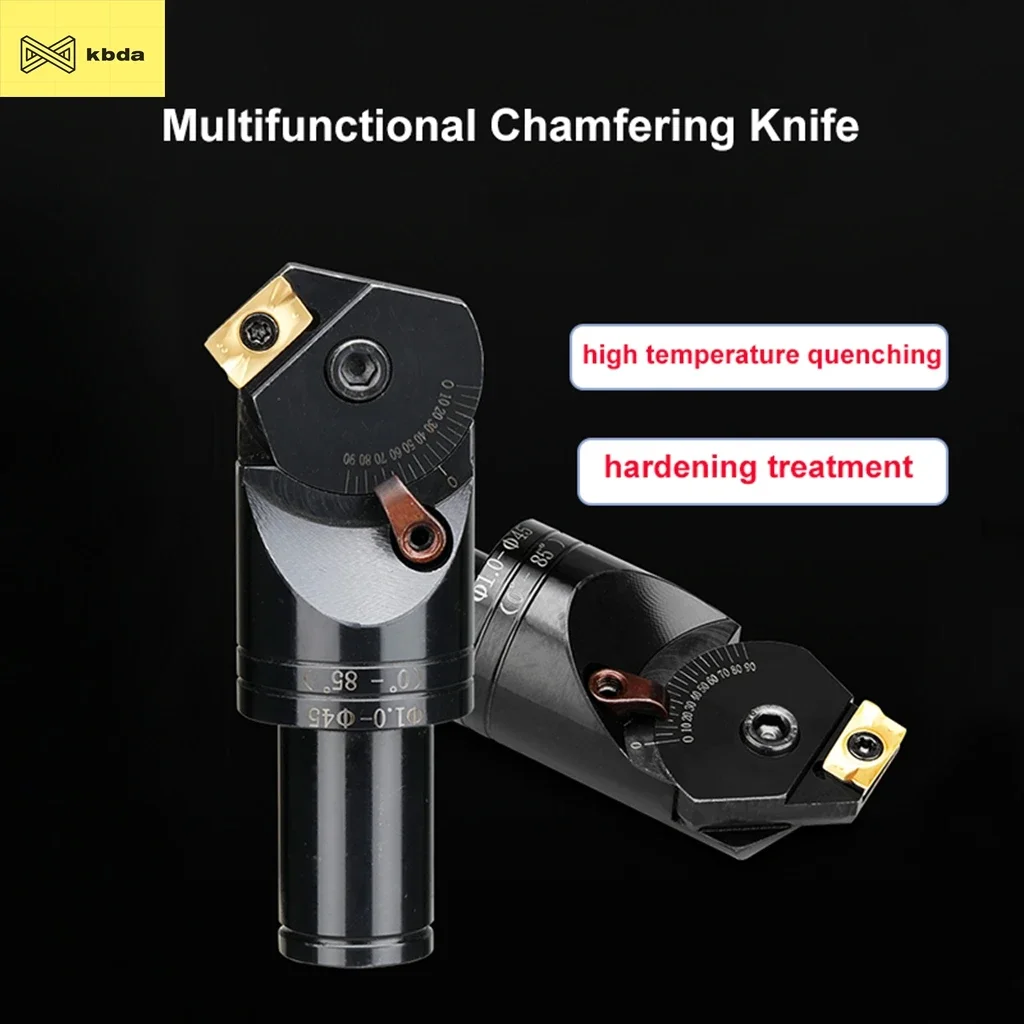 

KBDA 1Pcs Universal Chamfering Cutter Multifunctional Adjustable 0-85 Degrees Milling Cutter Holder for APMT1604 Carbide Inse