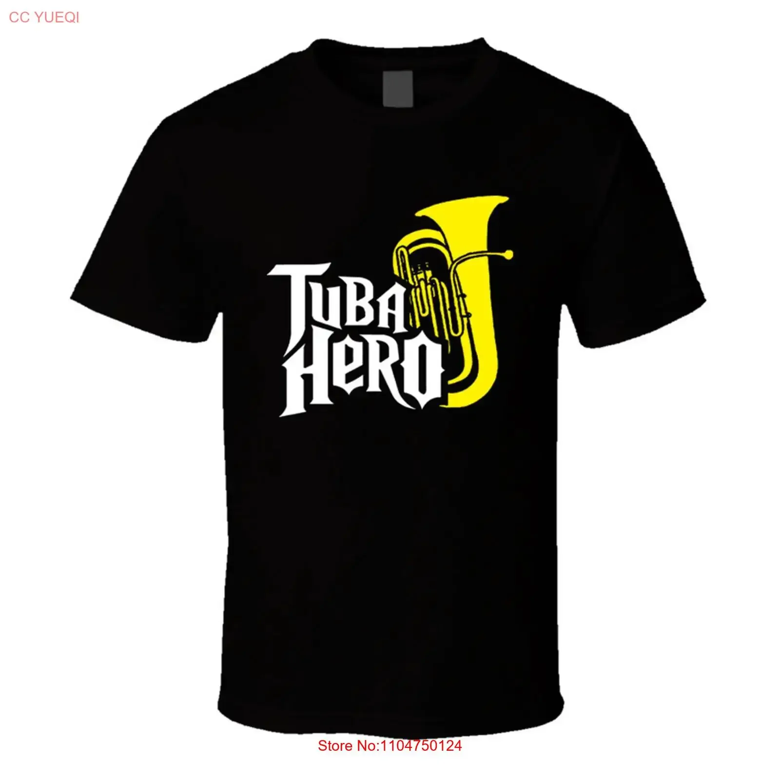 Camiseta Tuba Hero Guitar vintage, lavada, versátil, elegante, transpirable, ligeramente elástica, cómoda, informal