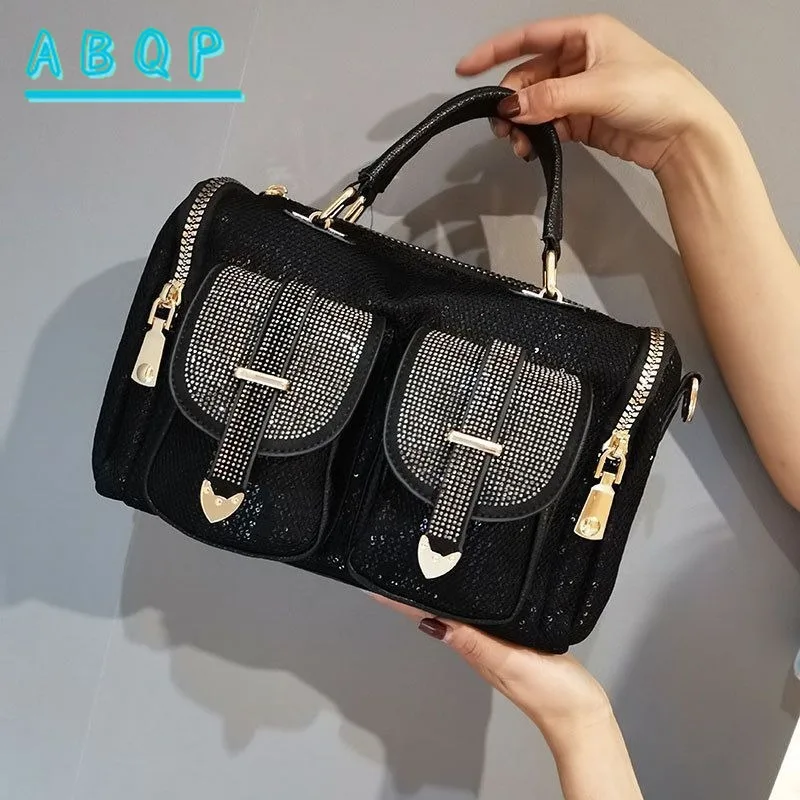 

Women Shoulder Bag European and American Trend Rhinestone Sequins New Large Capacity Messenger Bag Casual Versatile Handbag