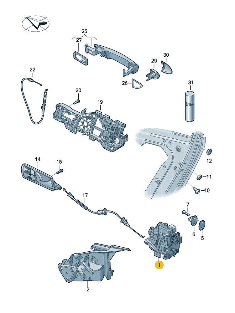 BOICY Door Lock Latch Actuator for Tiguan Passat A4 A5 Q3 Q5 Q7 3C1837015A 3C1837016A 3C4839015A 3C4839016A 8K0839015 8K0839016