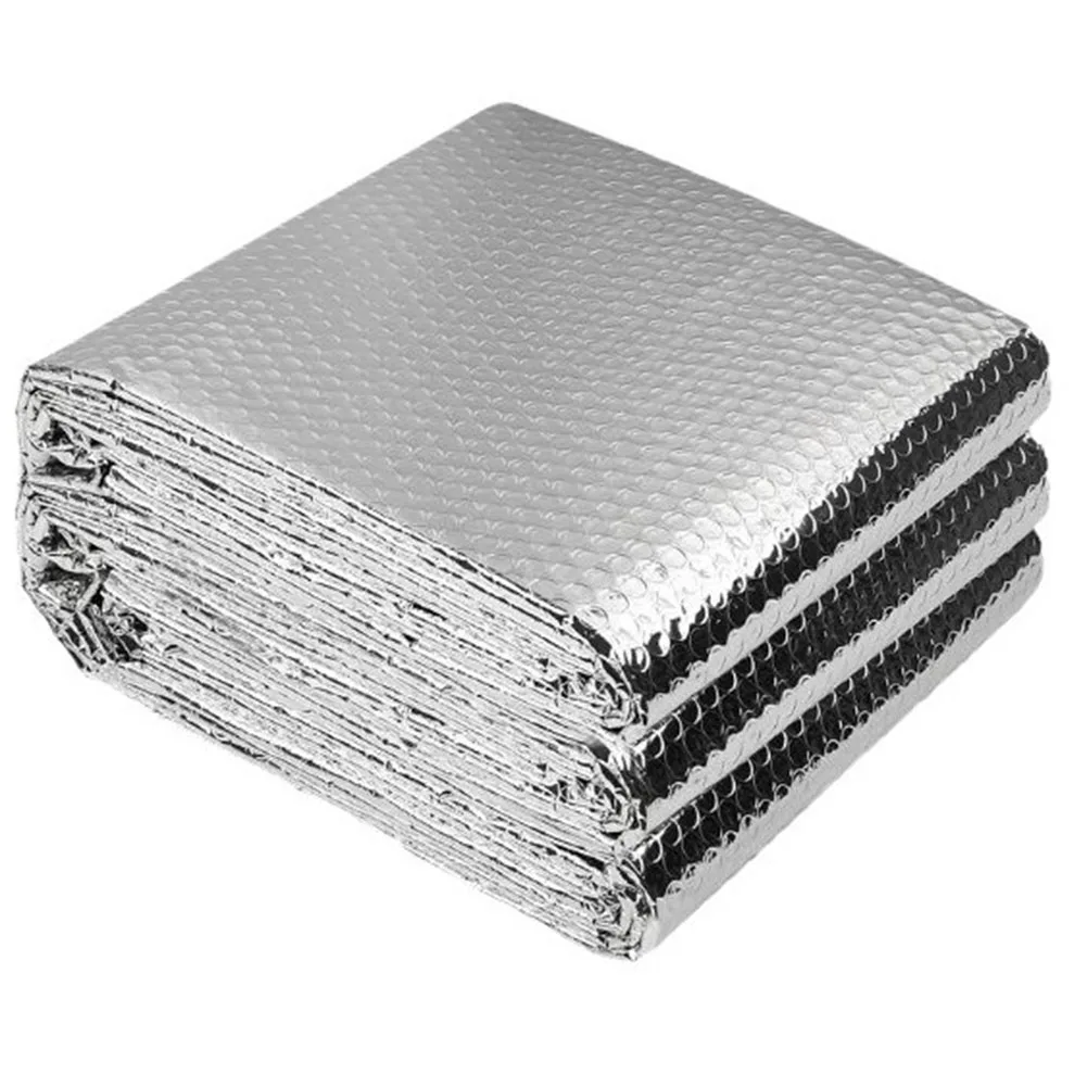 1pc Radiator Insulation Foil 5mX50cm Double Sided Aluminum Foil Insulation Sheet Reflective Film Thermal Insulation Film