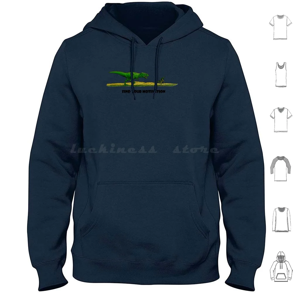 Tyrannosaurus Rex dinosaurio Chases ciclista sudaderas con capucha de manga larga Fitness dinosaurio T Rex Tiranosaurio Rex bicicleta ciclista