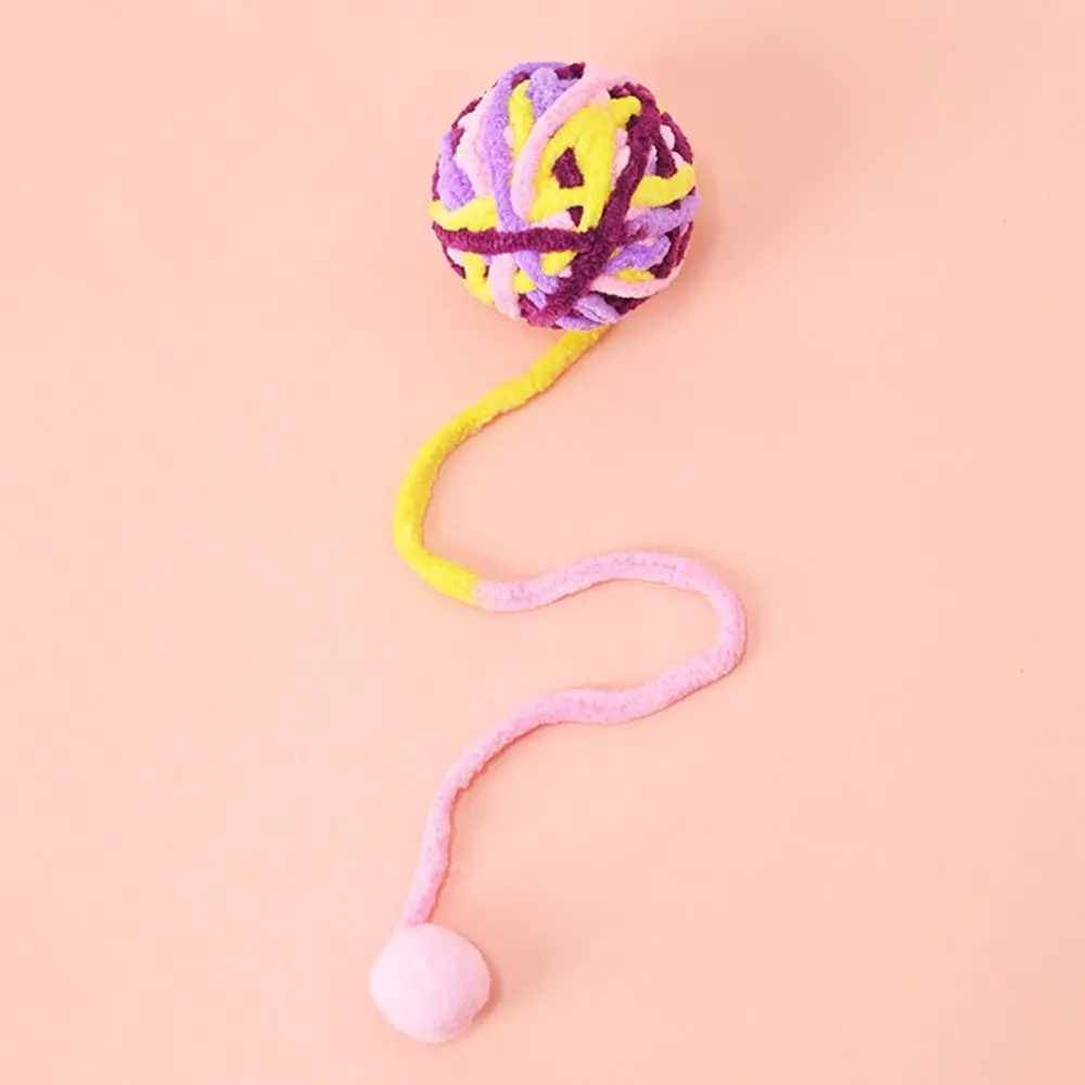 Colorful Yarn Balls Fashion with Bell Sounding Teasing Cat Toys 1PC Nibbling Pet Play Cat