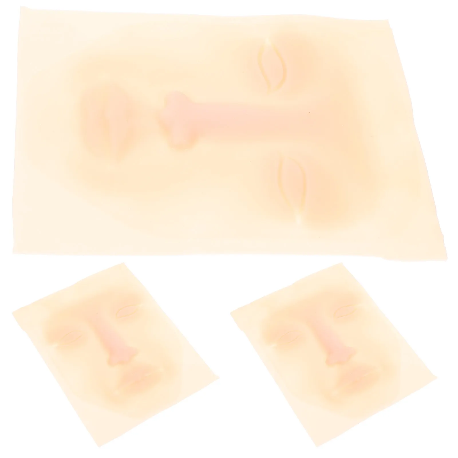 

3Pcs High-Quality Silicone Practice for Tattoos Makeup Microblading Face Practice Real Human Skin Texture Safe Supple