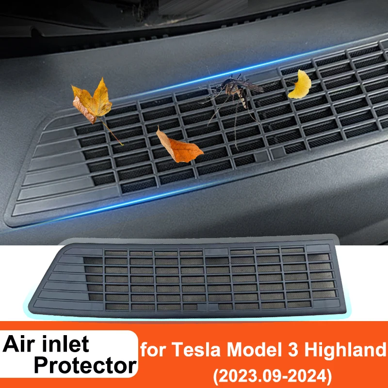 

Anti-insect Frunk Air inlet Protector Cover For Tesla Model 3 Highland 2024 Front Trunk Air Vent Intake Grille Filter Net Model3