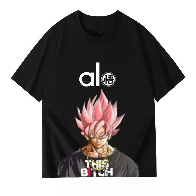 

2025 New Dragon Ball Tide Brand Animation Derivatives Summer Cotton Short Sleeve Men's and Women's Loose Breathable T-Shirt