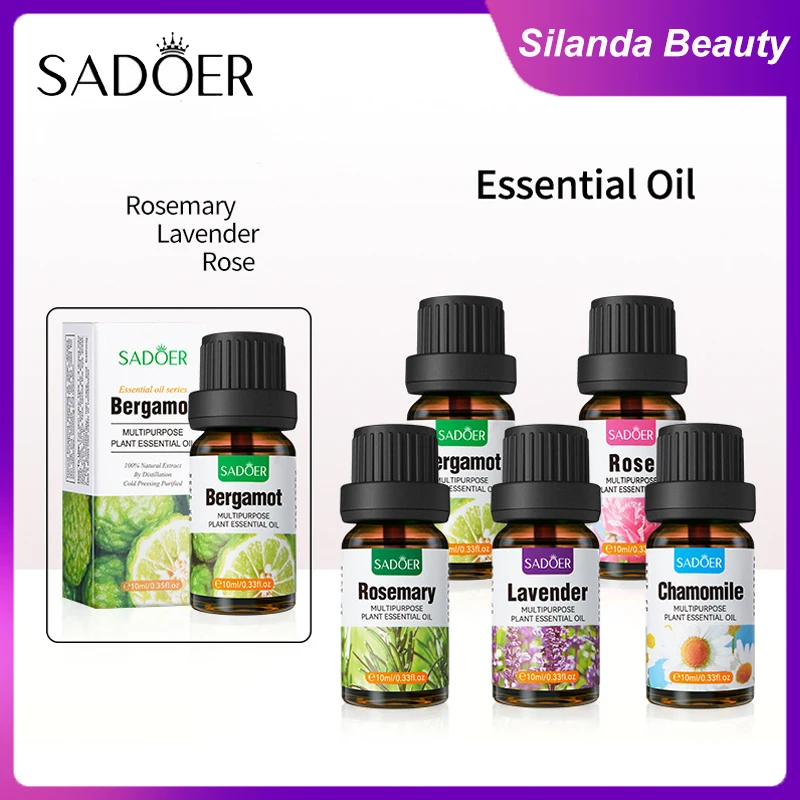 Silanda Beauty น้ำมันดอกกุหลาบคาโมไมล์มะกรูดโรสแมรี่10มล. น้ำมันเกาหลีสำหรับผิวต่อต้านริ้วรอยให้ความชุ่มชื้นน้ำมัน Essential