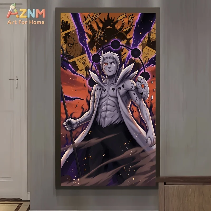 AZNM Naruto Uchiha Obito Sage of Six Paths Canvas Wall Art Anime Print Poster Unframed Home Decor