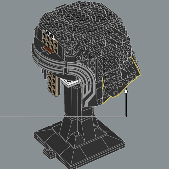 ตัวต่อโมเดลหมวกไคโลเรน 529 ชิ้น รุ่นใหม่ ปี 2025 ของเล่นตัวต่อสร้างสรรค์ DIY ของสะสม ของขวัญสำหรับผู้ใหญ่