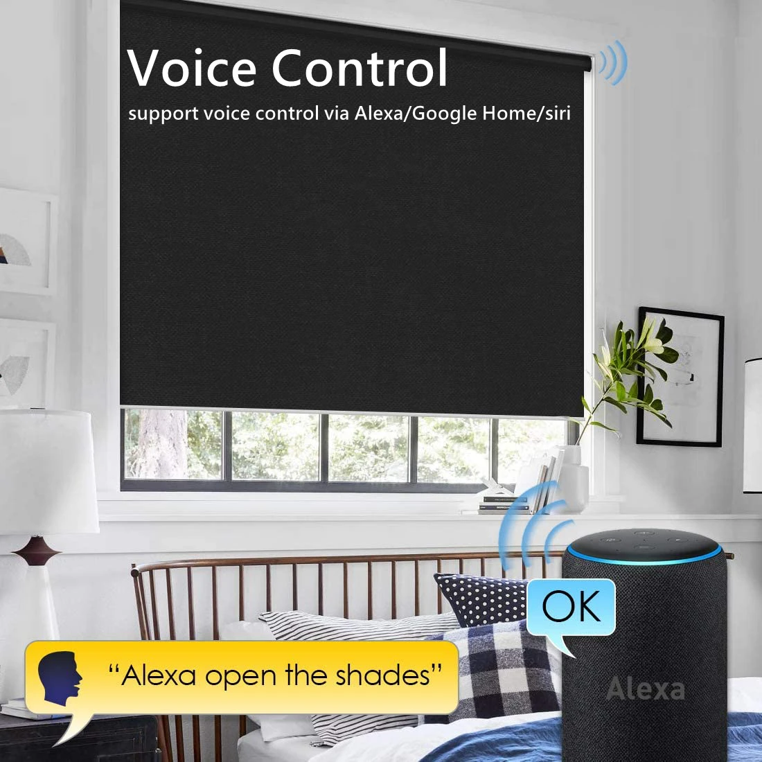 Tuya WIF Roller Shade Blind Motor for 50mm Tube Alexa Google Home Voice Control Smart Life