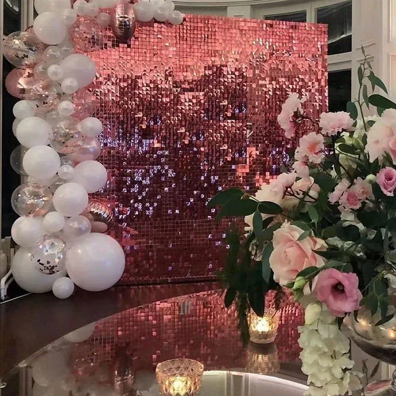 

4pcs/lot Square Party Curtain Bachelorette Party Birthday Party Decorations Sequin Wedding Backdrop Decorations Wall Curtain