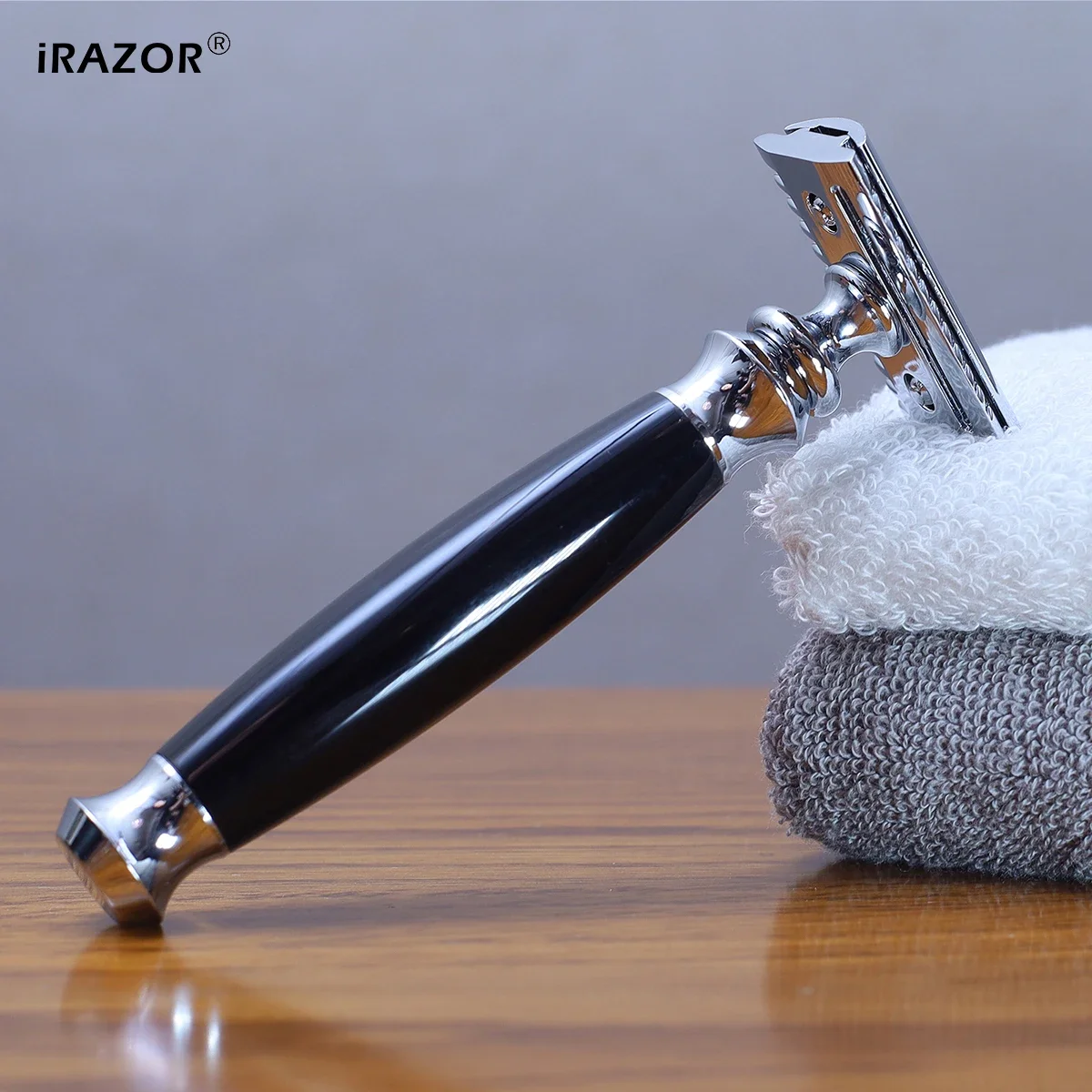 

Классическая безопасная бритва iRAZOR с двойным лезвием, мужская ручная бритва для удаления волос с 10 оригинальными лезвиями, подарок на день рождения для него