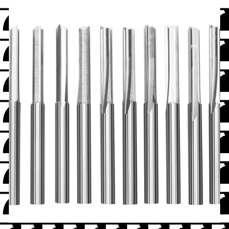 

A44U 10 шт. 2 флейты с ЧПУ 3,175 мм прямой слот вольфрамовая стальная фреза для дерева МДФ пластик