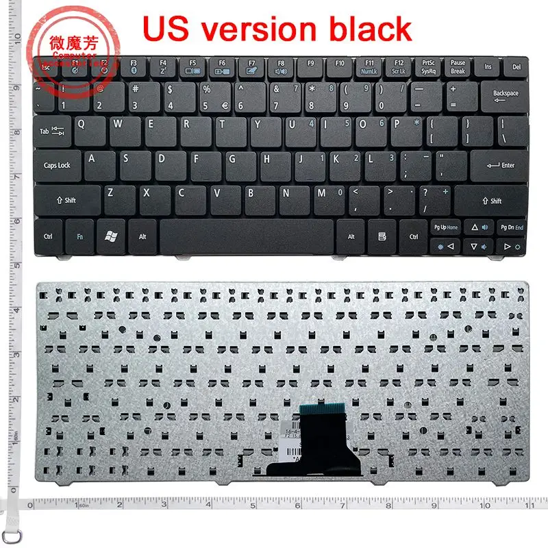 US/RU Russian Black New Replace laptop keyboard For Acer One 751 ZA3 752 753 722 721 1410 ZA3 ZA5 ZA8 MS2298 MS2297 MS2296