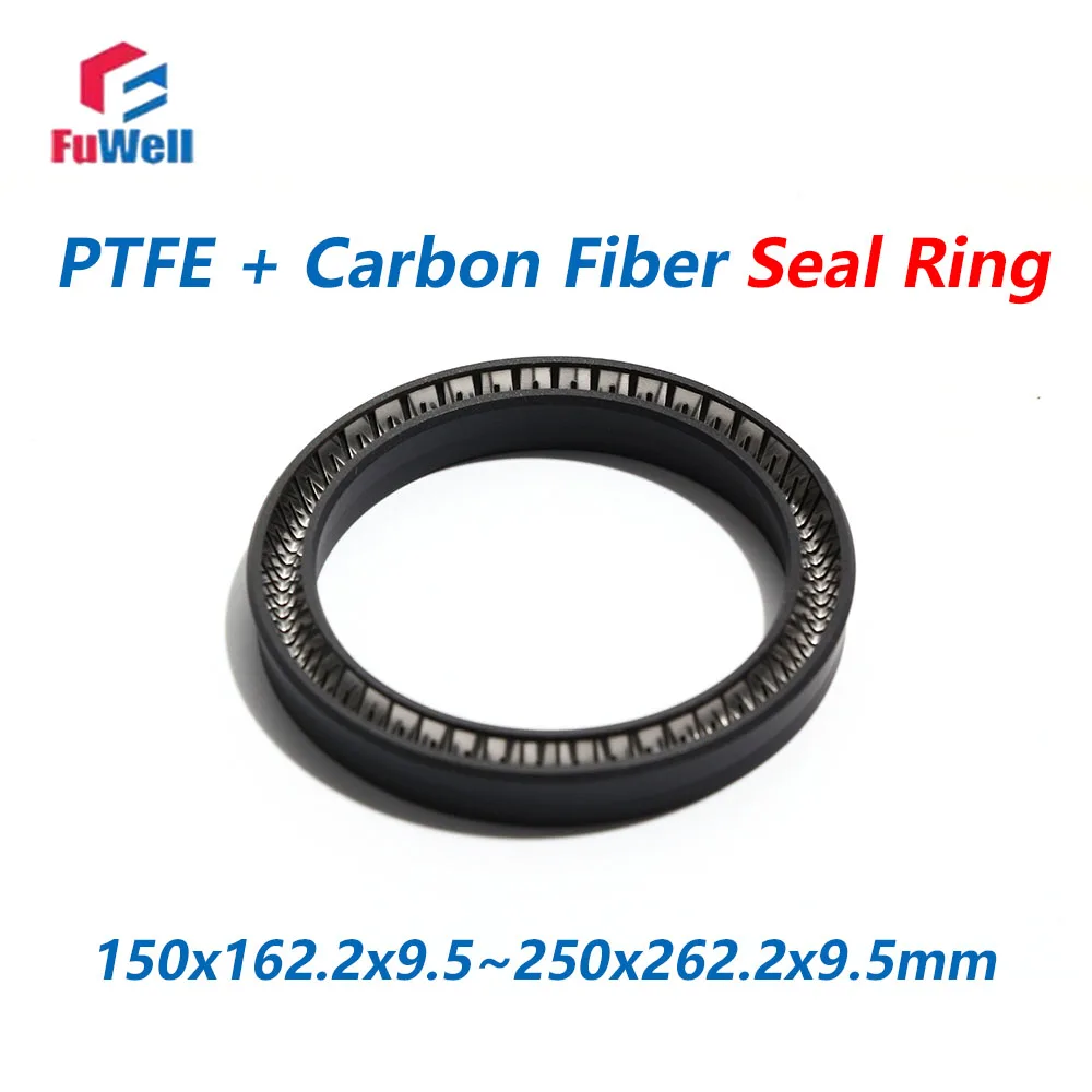 FuWell PTFE Carbon Fiber Oil Seal O-Ring RVA Ring for Holes High-Temperature and Corrosion Resistant Sealing Gasket ID 150~250mm