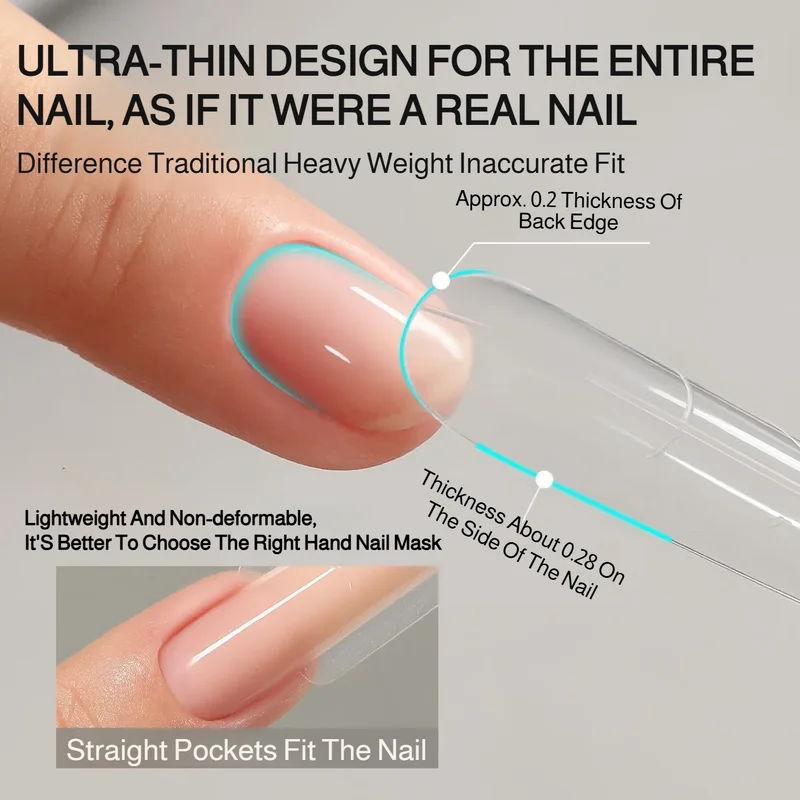 サンドイッチデュアルネイルフォーム 240個 15サイズ 新品 2025 エクステンション-デュアルフォーム コフィンアーモンドネイルフォーム トップモールド ボトムモールド 3D楕円