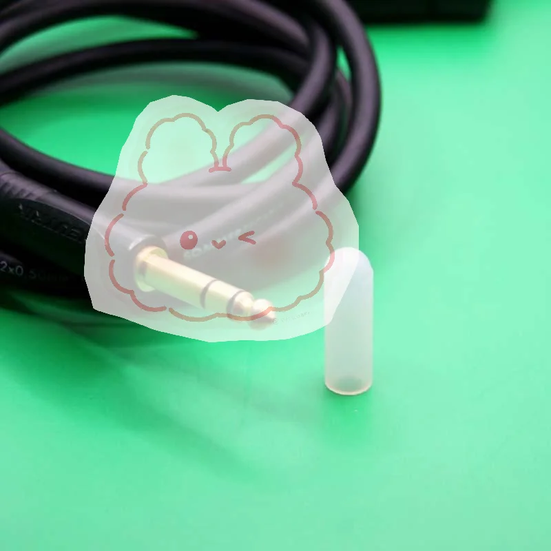 6.35mm Audio Jack Silicone Protective Cover Dustproof Anti-stain Cap for Home KTV Audio Cable Plug Protection