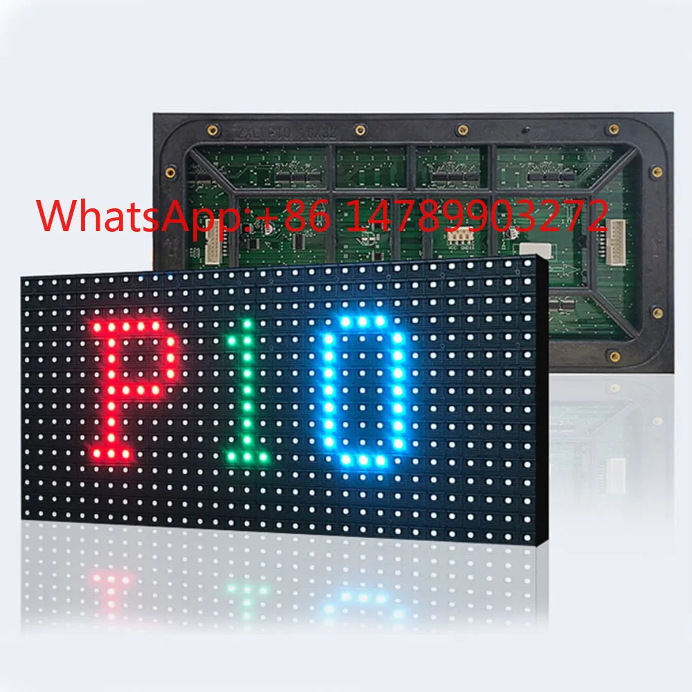 Outdoor P10 Full Color LED Display Module 320x160mm 32x16dots Running Text Digital Signage Screen