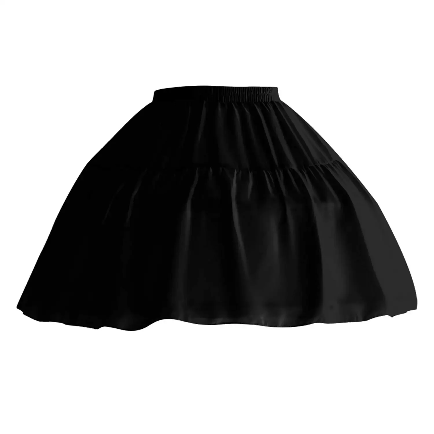 

Women Girls Crinoline Petticoat 2 Hoops Skirt Chiffon Ball Gown Short Half Slip Underskirt for Lolita Cosplay